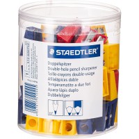 Lot de 50 : Staedtler 51060KP50Crayon Double taille-crayon pour crayon Couleurs assorties