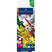 Faber-Castell Goldfaber Aqua Lot de 6 marqueurs double Motif graffiti