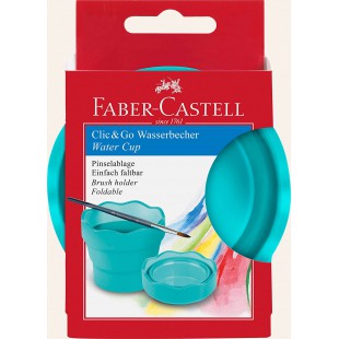 Faber-Castell 181580 CLIC & GO Gobelet a  eau Turquoise