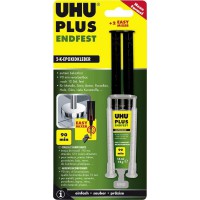 UHU 45650 - Adhesif 2 composants plus endfest, avec 2 Easy Mixeur, 90min, 14 ml