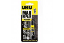 UHU Max Repair, Colle de Reparation, colle forte et elastique, ideale pour les Chaussures, Le Caoutchouc et Le cuir, tube, 8 G, 