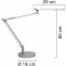 Unilux Mamboled 4 Lampe de bureau LED 6,5W 600 Lumens Articulee 60 x 28 x 19 cm Gris metal