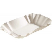 250 Coupes en Carton - Carre 9 Cm X 16 Cm X 3 Cm - Blanc