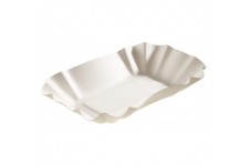 250 Coupes en Carton - Carre 9 Cm X 16 Cm X 3 Cm - Blanc