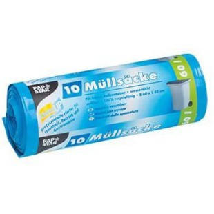 10 Maƒ?¼llsaƒ?¤cke, LDPE 60 l 85 cm x 60 cm blau