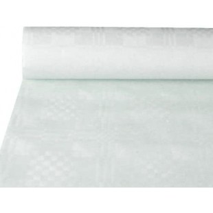 12540 Disposable Table Cloth - Disposable Table Cloths (Rectangular, Paper, White, Monotone)