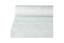 12540 Disposable Table Cloth - Disposable Table Cloths (Rectangular, Paper, White, Monotone)