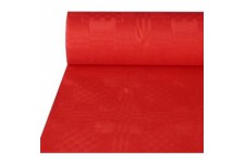 Rouleau de nappe en papier , Papier / cellulose, rouge, 100 cm x 50 m