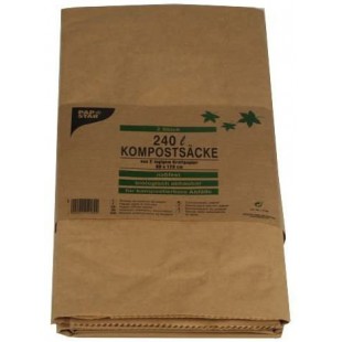 Sac compostable, 240 litres, brun