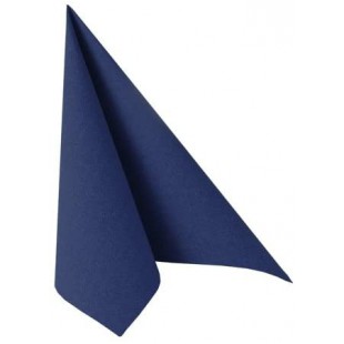 , serviettes "ROYAL Collection pliage en, 1/4, 40 cm x 40 cm, bleu fonce, lot de 20
