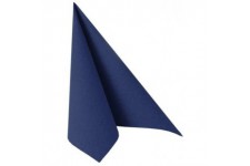 , serviettes "ROYAL Collection pliage en, 1/4, 40 cm x 40 cm, bleu fonce, lot de 20