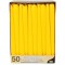 17970 Lot de 50 Bougies de Chandelier Jaune 2,2 x 25 cm