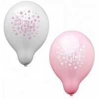 ' 19344 Ballons"It's a girl rose/weia¡ assortis