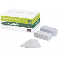 277200 Serviette Papier Comfort, 250 x 230 mm, pliage en V, blanc naturel