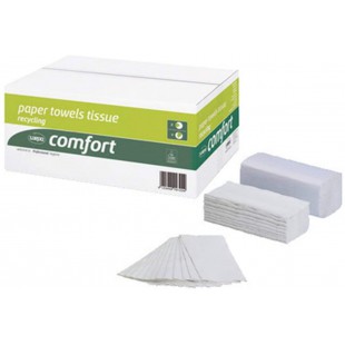 277200 Serviette Papier Comfort, 250 x 230 mm, pliage en V, blanc naturel