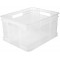 keeeper Boite de Transport Euro-Box XL, Plastique Robuste (PP), 43 x 35 x 24 cm, 28 l, Bruno, Natural Transparent