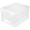 keeeper Boite de Transport Euro-Box XL, Plastique Robuste (PP), 43 x 35 x 24 cm, 28 l, Bruno, Natural Transparent