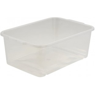 keeeper Storage Box, Sturdy Plastic (PP), 4.5 l, 30 x 20 x 11 cm, Transparent-Natural