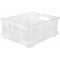 keeeper Boite de Transport Euro-Box L, Plastique Robuste (PP), 43 x 35 x 17,5 cm, 20 l, Bruno, Natural Transparent