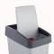 keeeper Premium Waste Bin with Flip Lid, Soft Touch, 25 Litre, Magne, Silver