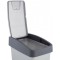 keeeper Premium Waste Bin with Flip Lid, Soft Touch, 25 Litre, Magne, Silver