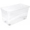 keeeper Boite de Rangement avec Roulettes, Couvercle et Systeme de Fermeture Coulissante, 79,5 x 39,5 x 41 cm, 83 l, 