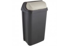 keeeper Poubelle avec Couvercle Coulissant, 50 L, Rasmus, Gris Graphite