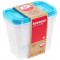 keeeper Lot de 3 Boites Fraicheur, 3 x 1 l, 15,5 x 10,5 x 11,5 cm, Fredo Fresh, Bleu Transparent