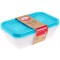 keeeper Lot de 3 Boites Fraicheur, 3 x 2,4 l, 29 x 19 x 7 cm, Fredo Fresh, Bleu Transparent