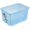 keeeper Mickey Boite de Rangement avec Couvercle, Pivotante et Empilable, Pour Enfants, 45 L, Paulina, Bleu Transpare