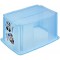 keeeper Mickey Boite de Rangement avec Couvercle, Pivotante et Empilable, Pour Enfants, 45 L, Paulina, Bleu Transpare