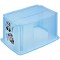 keeeper Mickey Boite de Rangement avec Couvercle, Pivotante et Empilable, Pour Enfants, 45 L, Paulina, Bleu Transpare