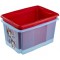 keeeper Mickey Boite de Rangement avec Couvercle, Pivotante et Empilable, Pour Enfants, 45 L, Paulina, Bleu Transpare