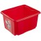 keeeper Sam le Pompier Boite de Rangement avec Couvercle, Pivotante et Empilable, Pour Enfants, 24 L, Paulina, Rouge 