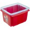 keeeper Sam le Pompier Boite de Rangement avec Couvercle, Pivotante et Empilable, Pour Enfants, 24 L, Paulina, Rouge 