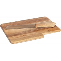 304-014 Jack Planche a  decouper avec Couteau a  Pain, Planche et Couteau Manche Bois d'acacia, Couteau Lame en Acier Lame de, B