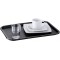 Fast Food tray, plateau de service incassable et lavable au lave-vaisselle, Made in Germany, 35 x 27 cm, hauteur 2 cm, noir
