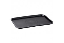 Fast Food tray, plateau de service incassable et lavable au lave-vaisselle, Made in Germany, 41 x 30,5 cm, hauteur 2 cm, noir
