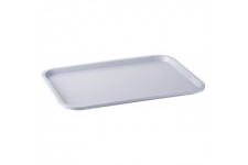 Fast Food tray, plateau de service incassable et lavable au lave-vaisselle, Made in Germany, 41 x 30,5 cm, hauteur 2 cm, gris