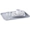 Fast Food tray, plateau de service incassable et lavable au lave-vaisselle, Made in Germany, 41 x 30,5 cm, hauteur 2 cm, gris