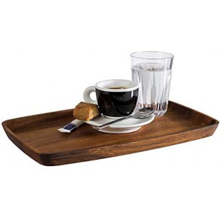 planche de service, planche en bois d'acacia huile, plateau en bois, planche de service en bois, brun, 18 x 30 cm, 2 cm de haute