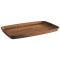 planche de service, planche en bois d'acacia huile, plateau en bois, planche de service en bois, brun, 18 x 30 cm, 2 cm de haute