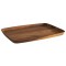 planche de service, planche en bois d'acacia huile, plateau en bois, planche de service en bois, brun, 25 x 30 cm, 2 cm de haute