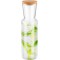  Carafe en verre "Dots", Carafe a  eau en verre, Carafe a  eau transparente avec couvercle en liege, Carafe en verre, hauteur 27