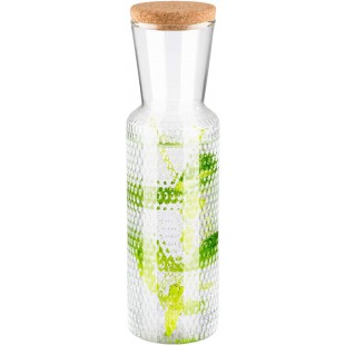  Carafe en verre "Dots", Carafe a  eau en verre, Carafe a  eau transparente avec couvercle en liege, Carafe en verre, hauteur 27