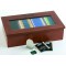 Teebox - Boite a  the en bois de qualite superieure avec fenetre de visualisation, 4 compartiments pour 30 sachets de the envelo