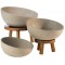  Bol "Element" - Bol en beton de haute qualite avec dessous adapte aux meubles - Empilable et avec les dimensions Ø : 26 x H : 7