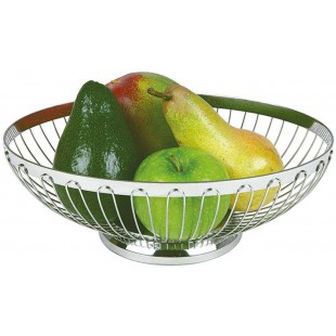corbeille a  pain ou a  fruits Ø 17,5 cm, H: 7 cm 18/8 acier inoxydable