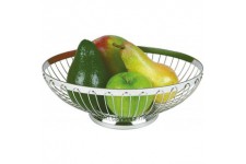 corbeille a  pain ou a  fruits Ø 20,5 cm, H: 8,5 cm 18/8 acier inoxydable