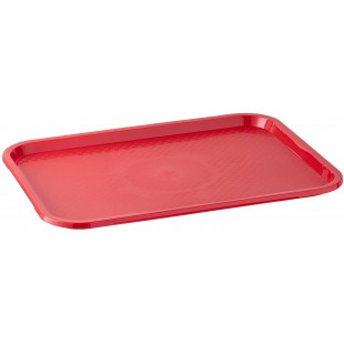 Fast Food Tray, plateau de service incassable et lavable au lave-vaisselle, Made in Germany, 35 x 27 cm, hauteur 2 cm, rouge